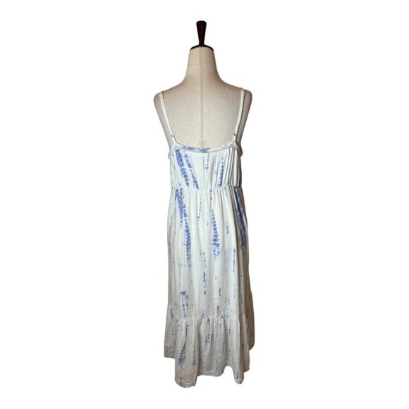 Rails Dress Women Medium Blue White Cloud Tie Dye Linen Blend Delilah Midi - Picture 3 of 13